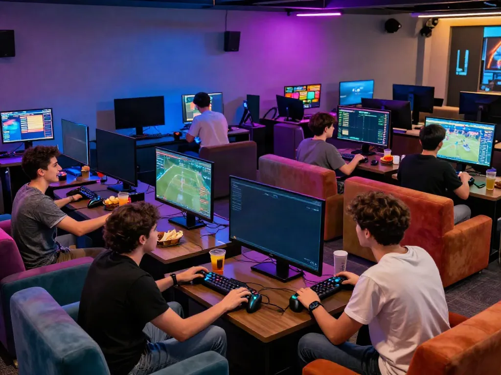 Exciting online gaming scene at https://nbet.group/ with players enjoying sports betting and casino games.